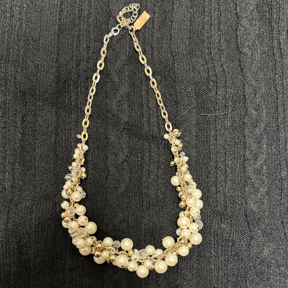 The Limited Gold and Cream Pearl Necklace